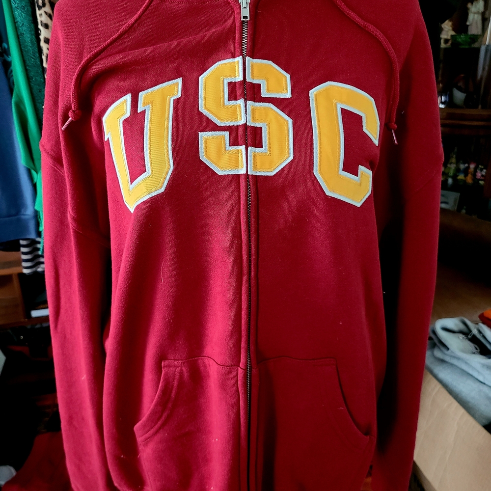 USC Red Zip-Up Hoodie